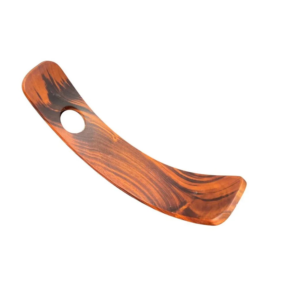 Tabletop Curved Single Bottle Wood Stand Balanced Floating